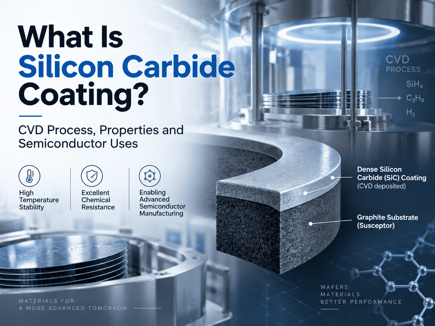 Apa Coating Silicon Carbide? Proses CVD, Properti lan Panganggone Semikonduktor