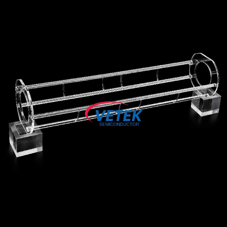 Dhuwur Kemurnian Quartz Wafer Boat Kanggo TEL