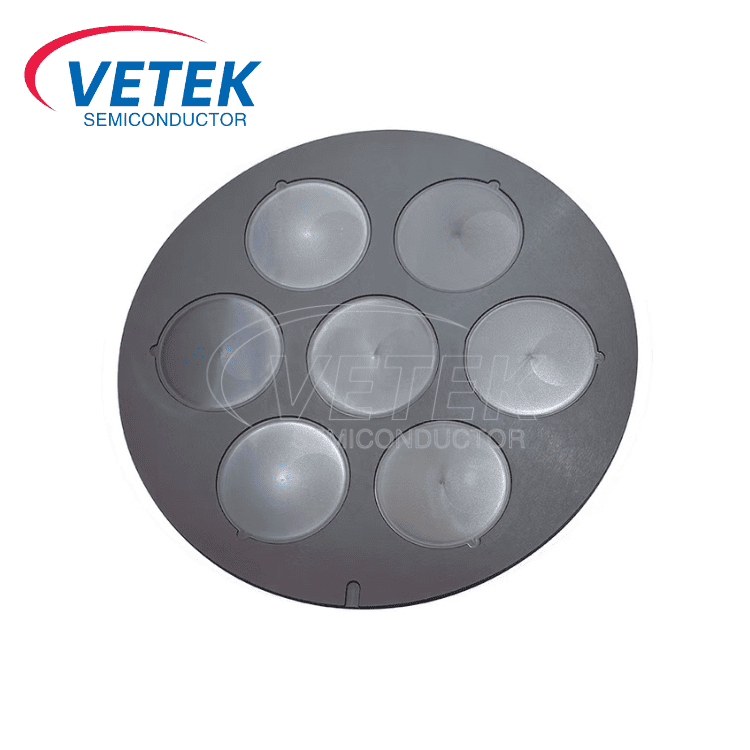 Carrier wafer sing dilapisi kanggo etching